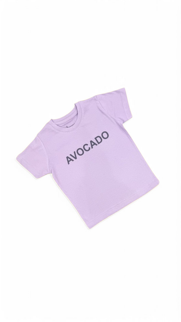 Purple With Black Avocado Basic Tee