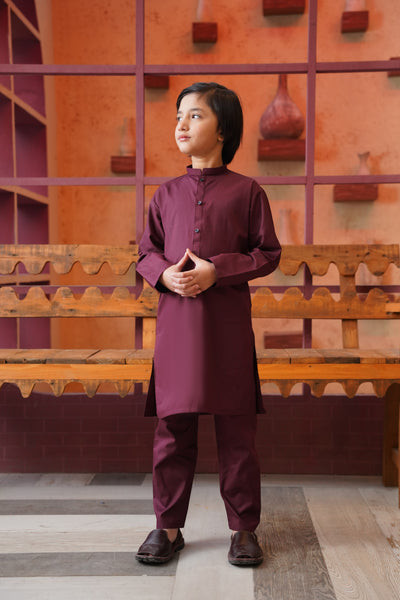 Mehroon Premium Cotton Kurta & Trouser