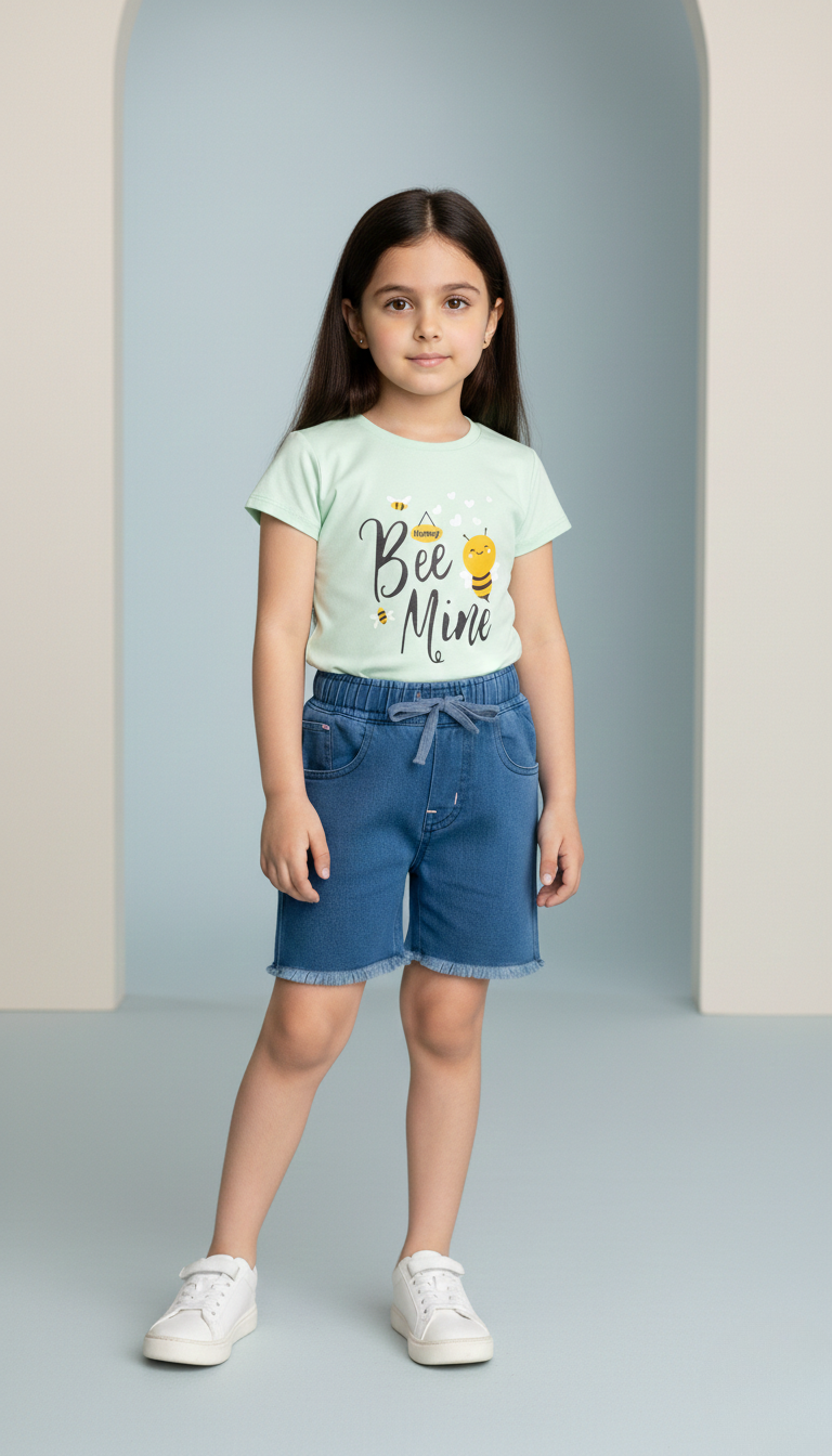 Bee Mine Tee & Denim Short