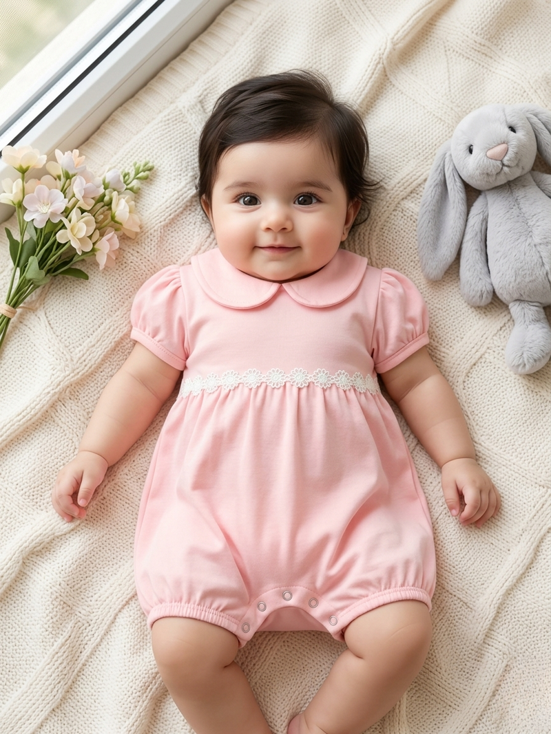 Pink Blossom Baby Romper