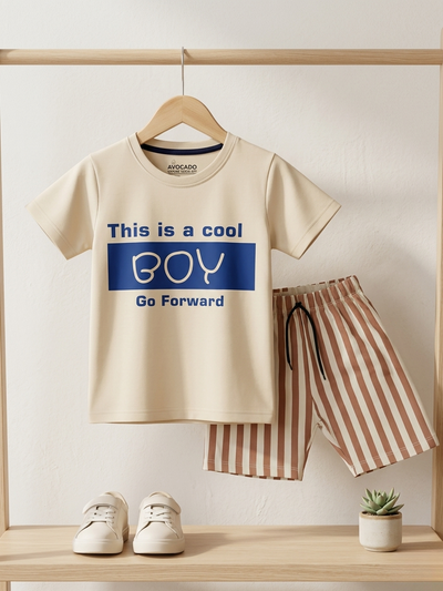 Cool Boy Tee & Stripe Short