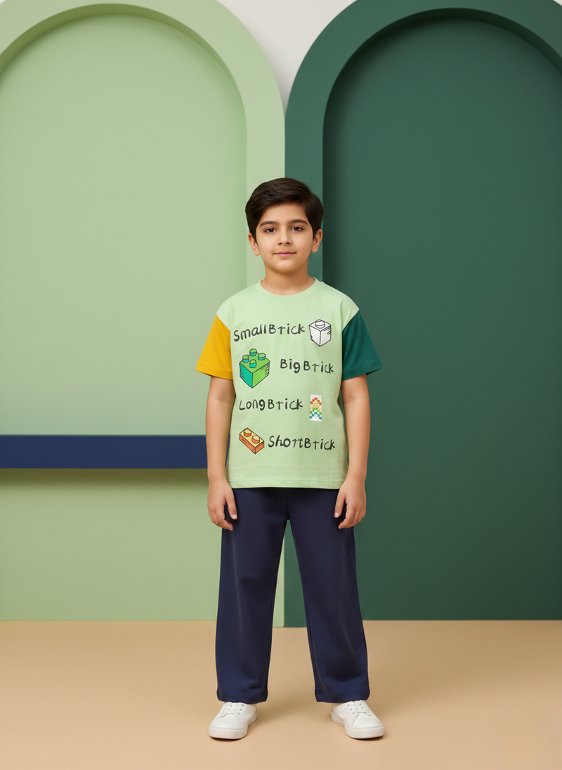 Block Master Down Shoulder Tee & Trouser