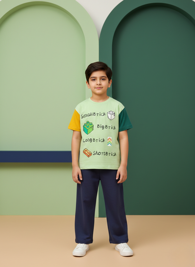 Block Master Down Shoulder Tee & Trouser