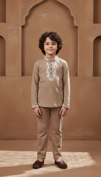 Ethnic Interlock Short Kurta & Trouser