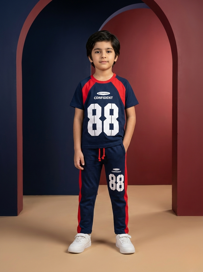 Confident 88 Royal Blue Tee & Trouser