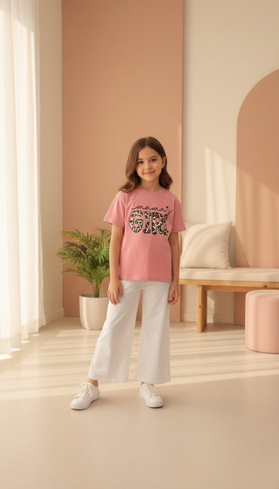 Mama's Girl Drop Shoulder Tee &Straight Trouser