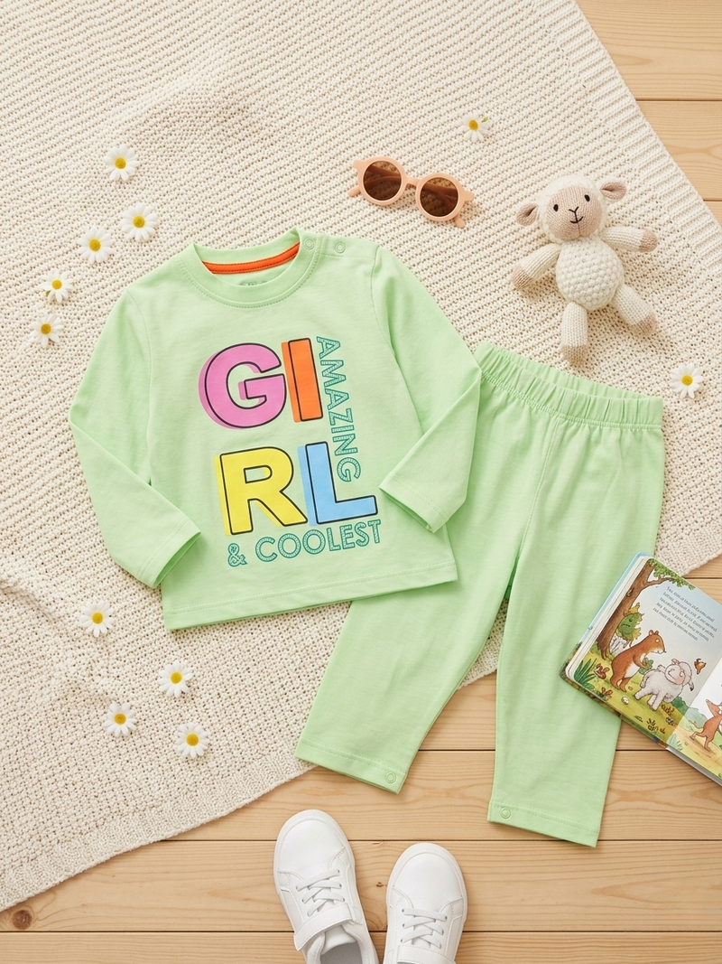Amazing Girl Full Sleeves Tee & Trouser Infant
