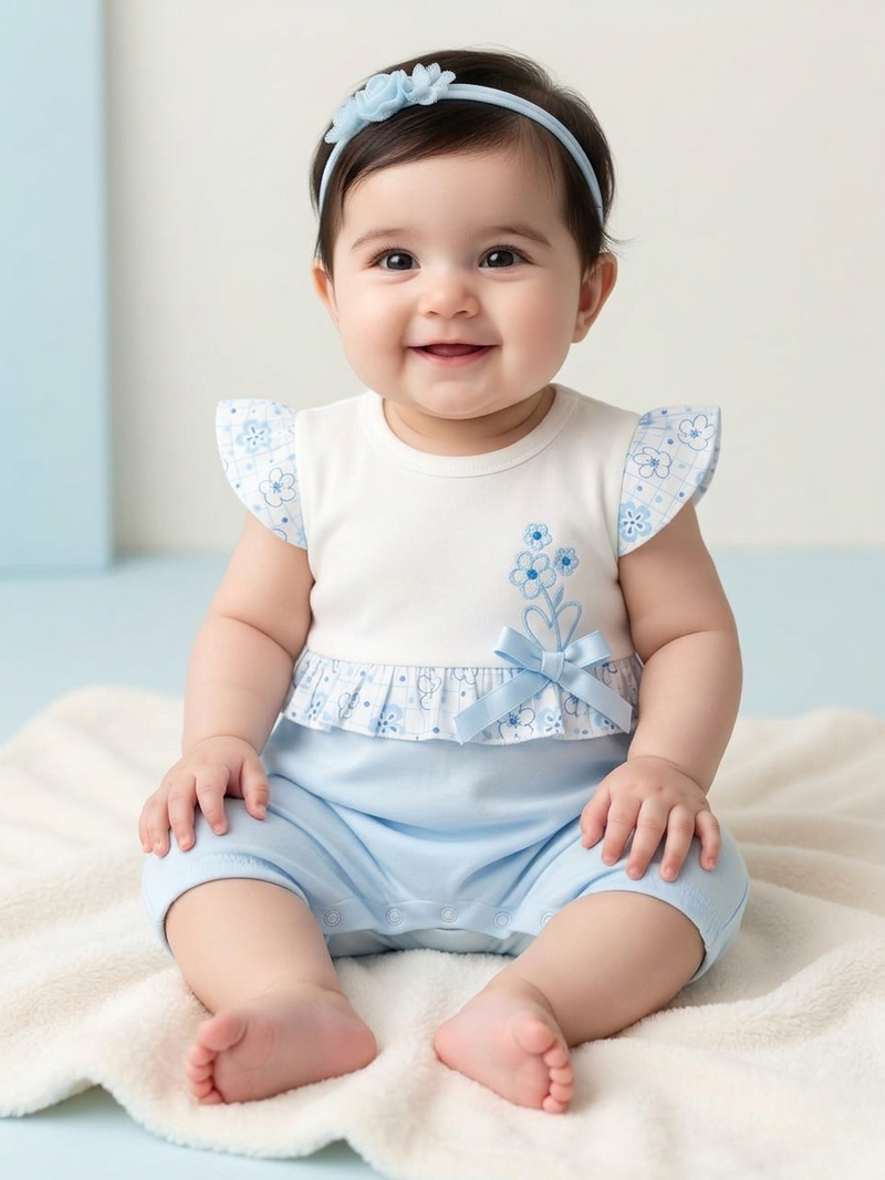 Azure Petal Romper