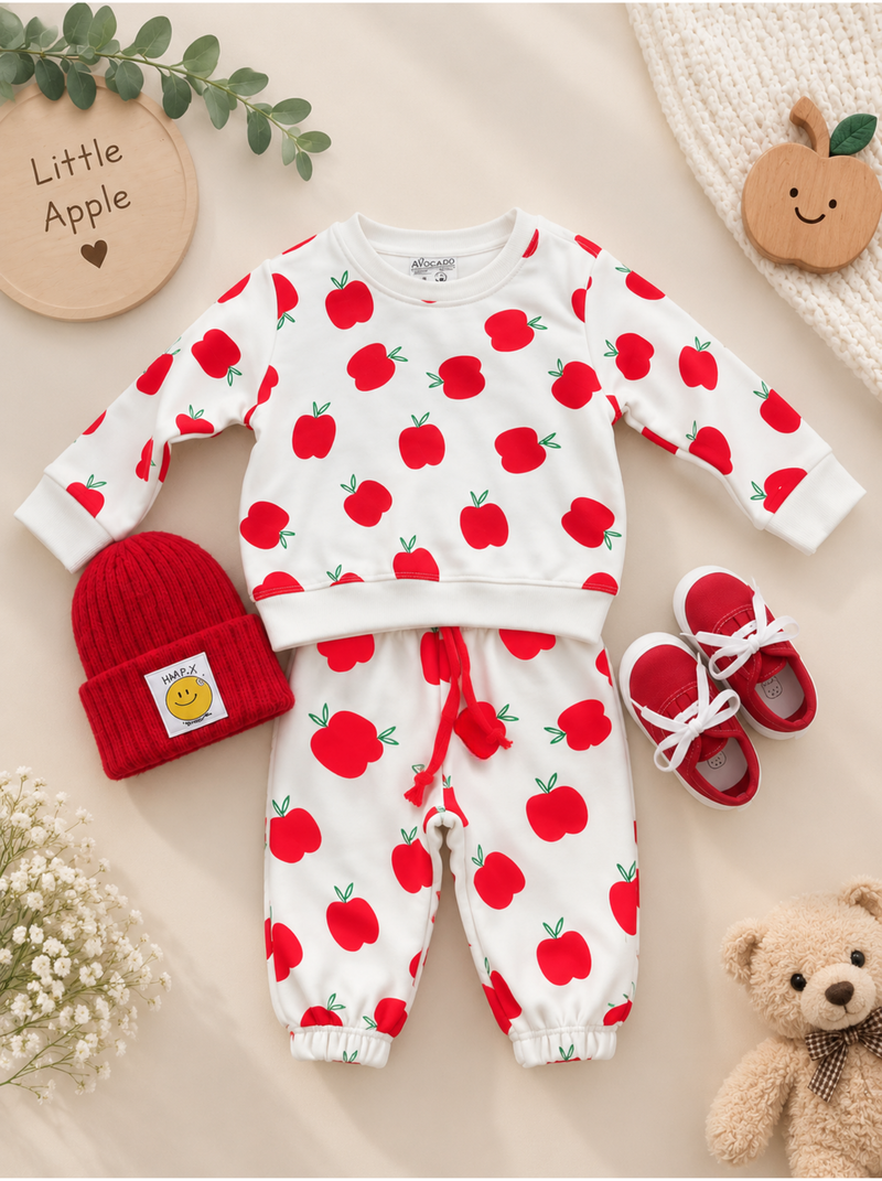 Red Apple Fleece Sweatshirt & Trouser Infant