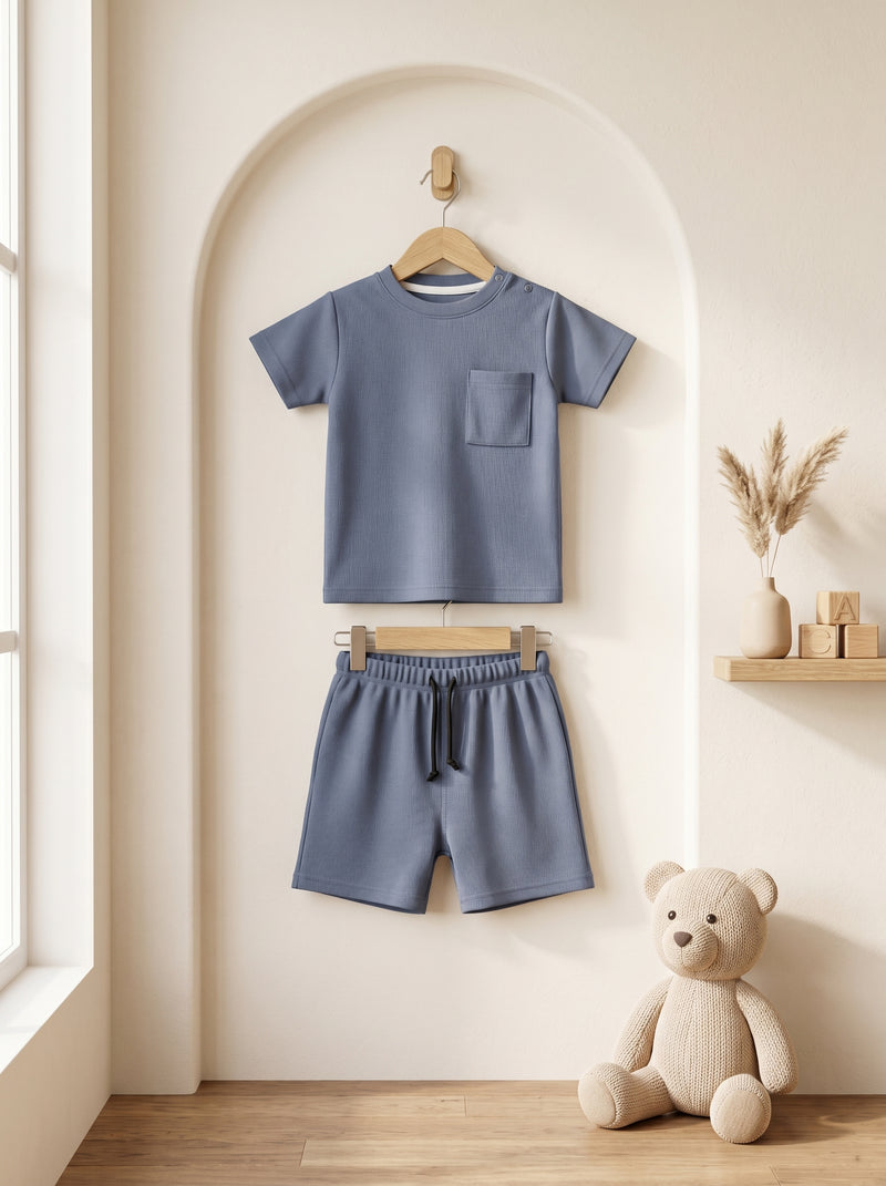 Urban Slate Ribbed Tee & Short Infant