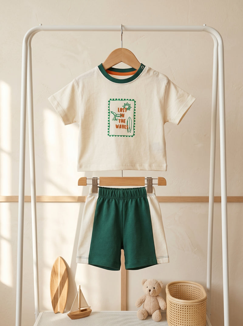 Wave Rider Drop Shoulder Premium Tee & Short Infant