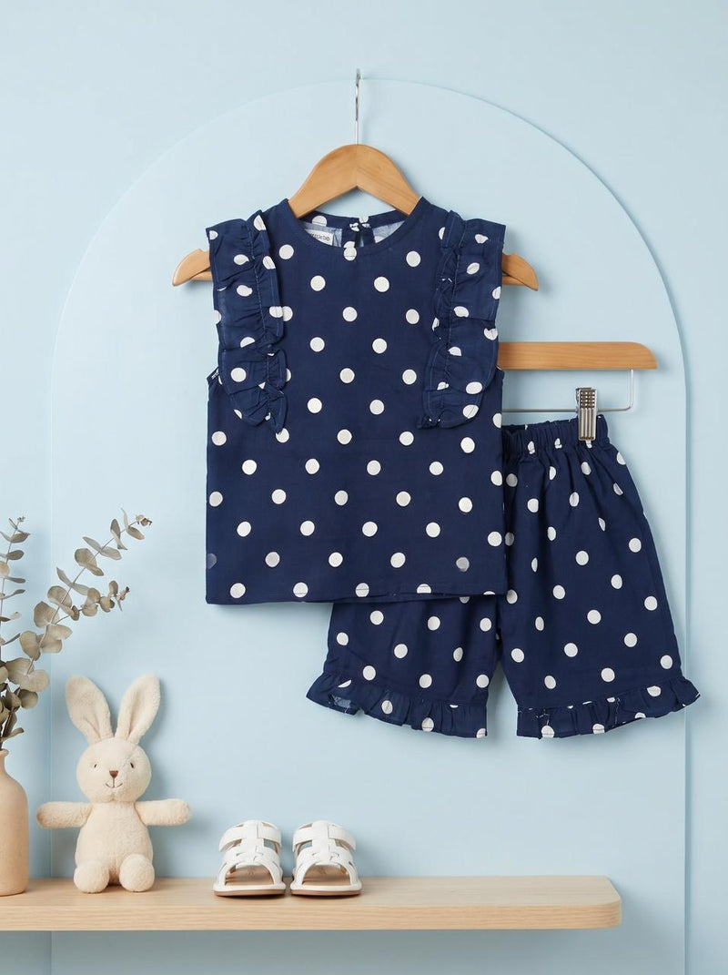 Navy Dots Elegance Shirt & Short