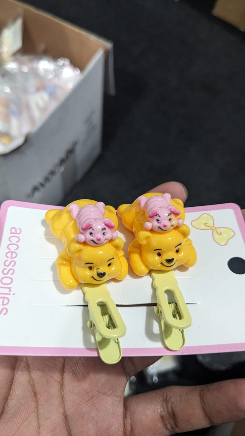 Winnie Pooh Cartoon Hair Tie (2 Pcs)