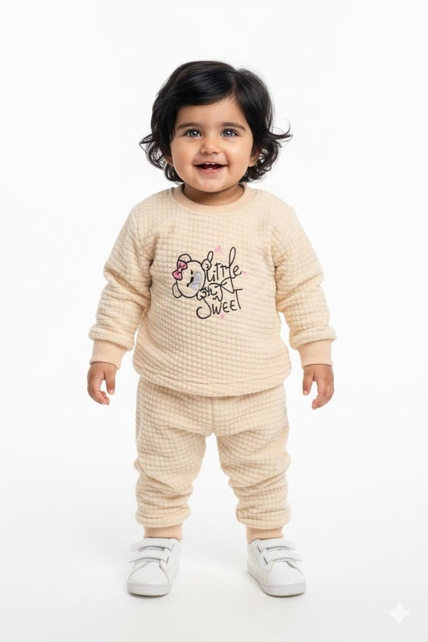 Sweet Girl Peach Soft Textured Fur Pair Infant