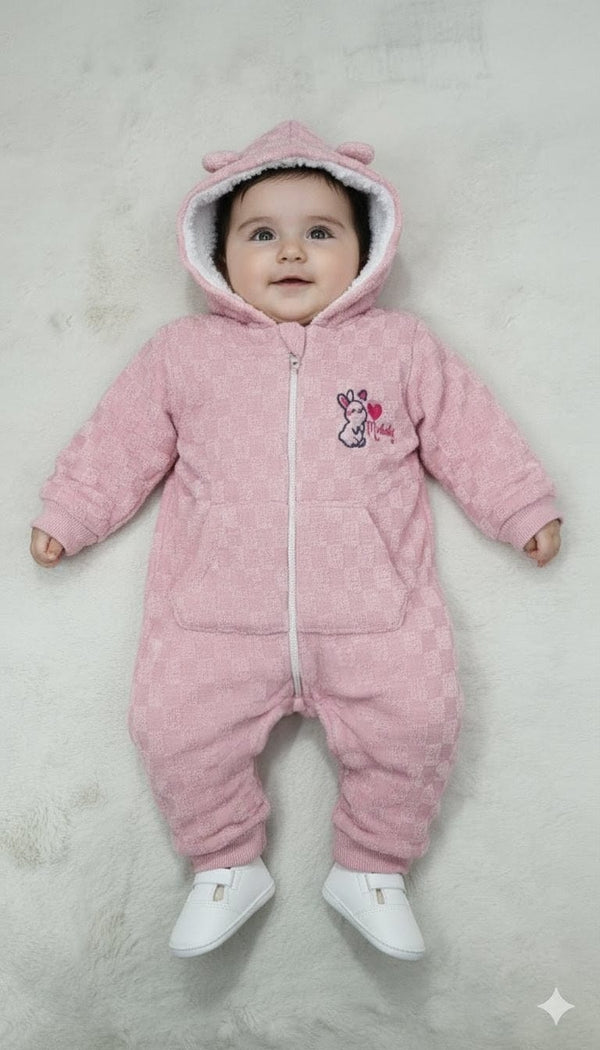 Mia Baby Soft Textured Fur Romper