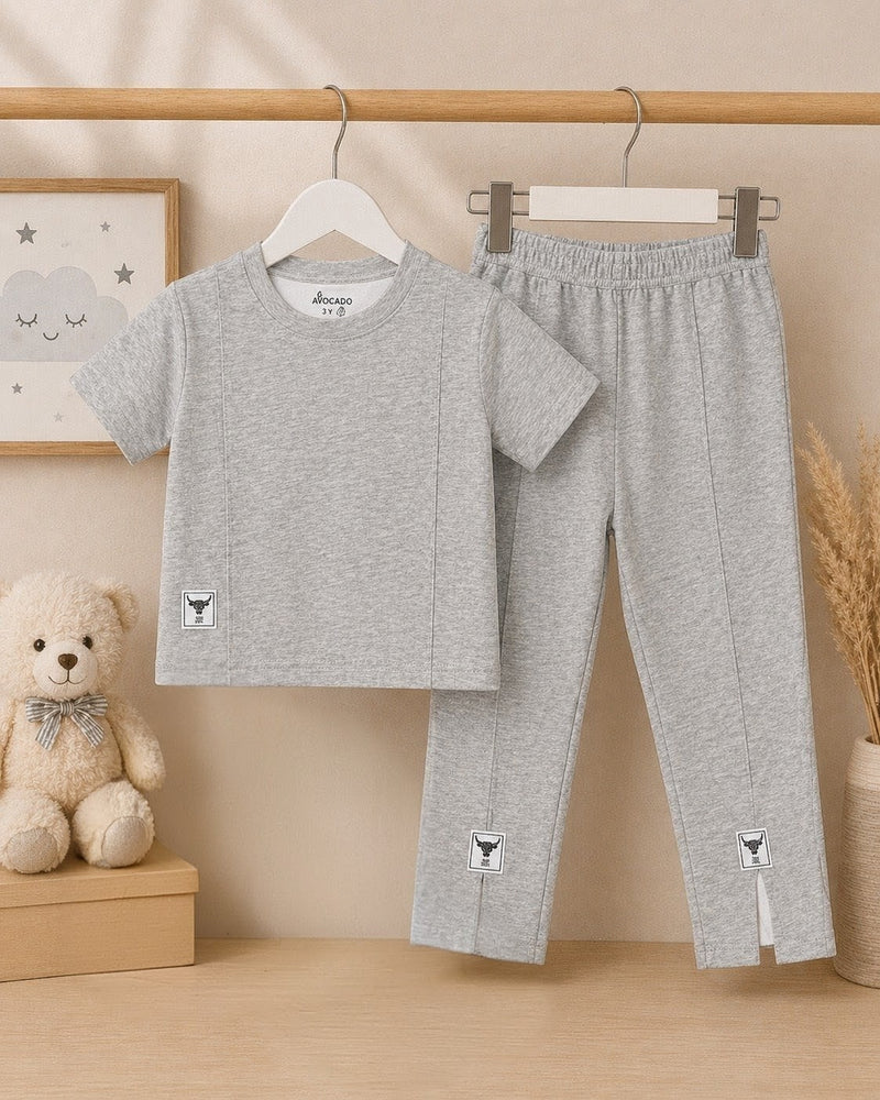 Comfort Plain Grey Tee & Trouser