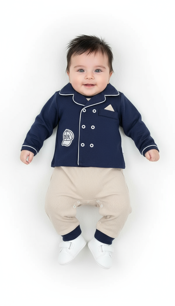 Formal Style Navy Romper