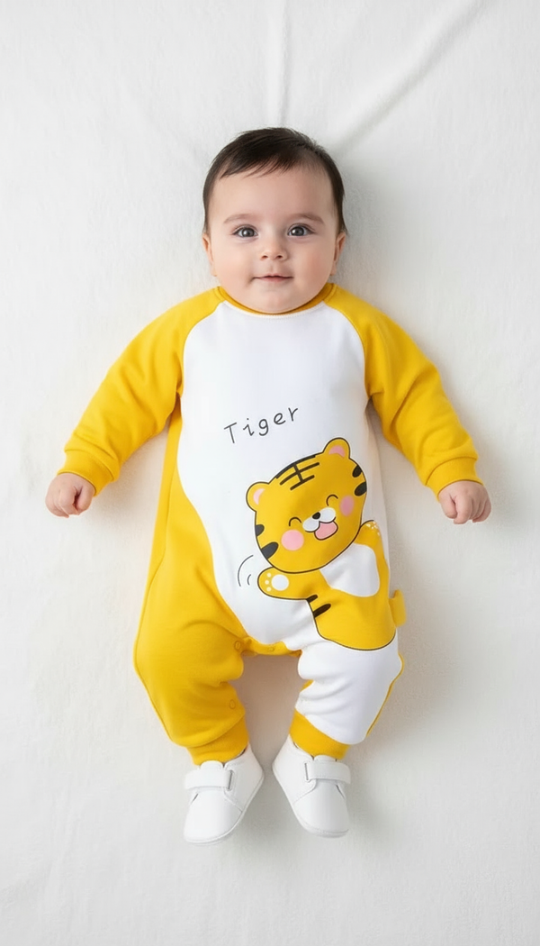 Cute Tiger Premium Fleece Romper