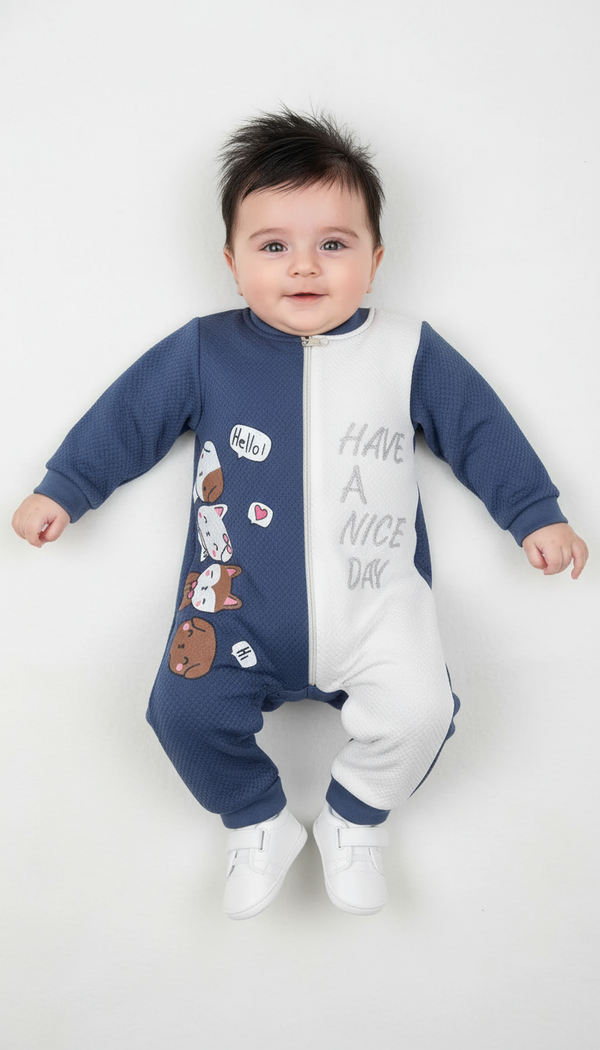 Have A Nice Day Embossed Romper