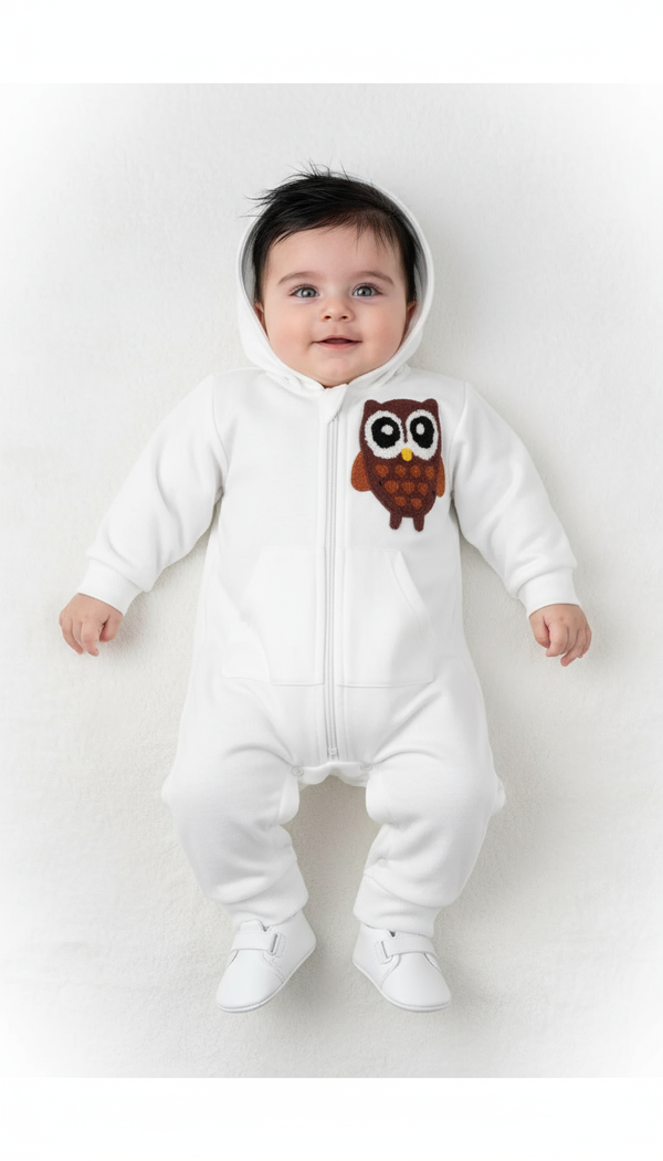 Baby Owl Hoodie Winter Romper