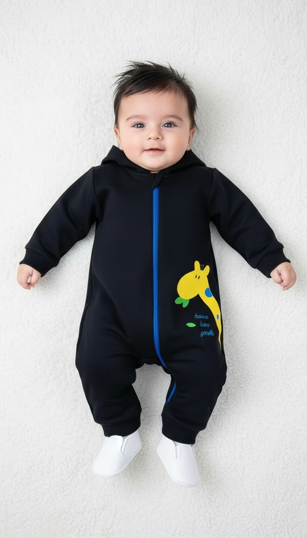 Have Love Giraffe Fleece Romper