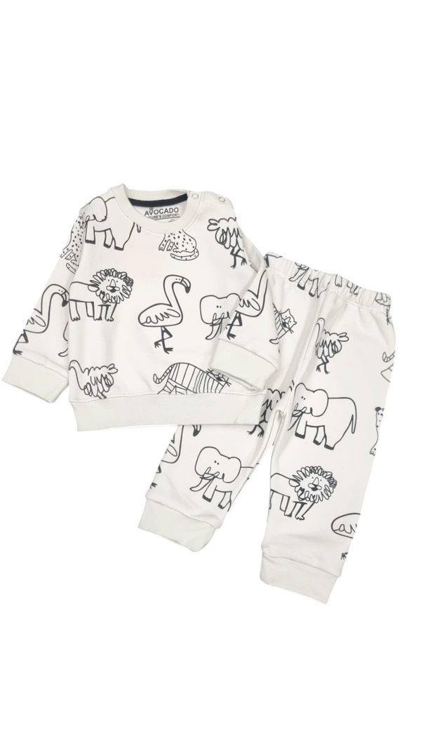 Lion & Friends Fleece Off White Pair