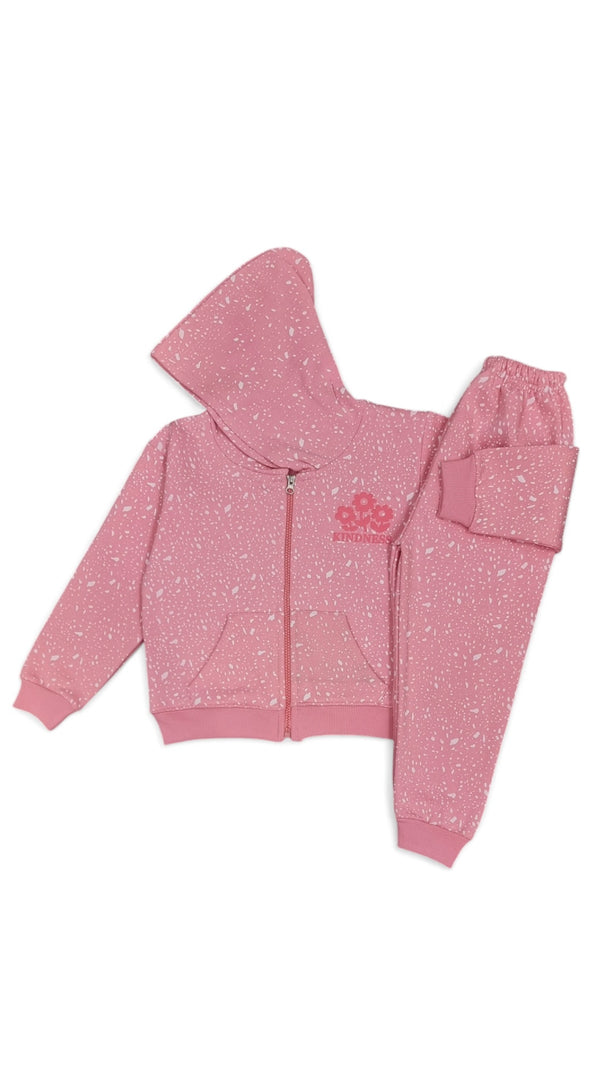 Kindness Pink Fleece Zip Up Hoodie & Trouser