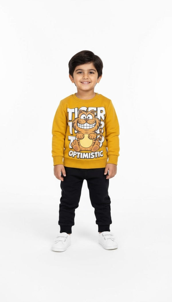 Tiger Optimistic Sweatshirt & Black Fleece Grip Trouser