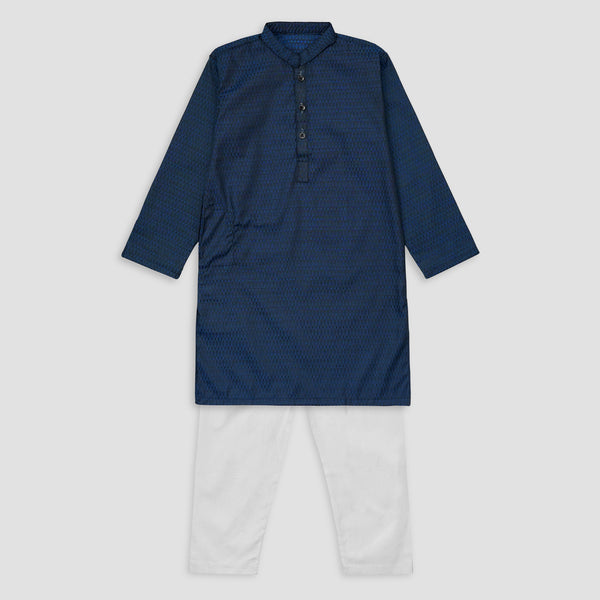 Zinc Textured Cotton Kurta