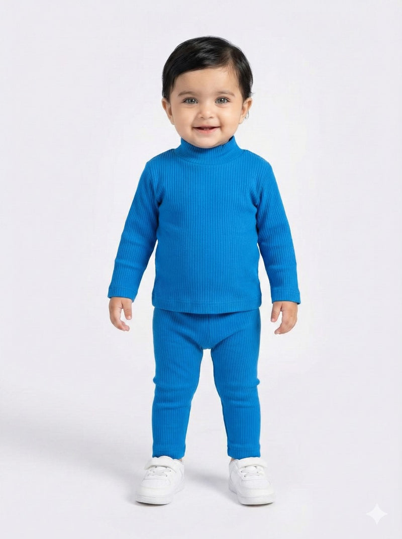 Ferozi Ribbed Mock Neck Set Infant