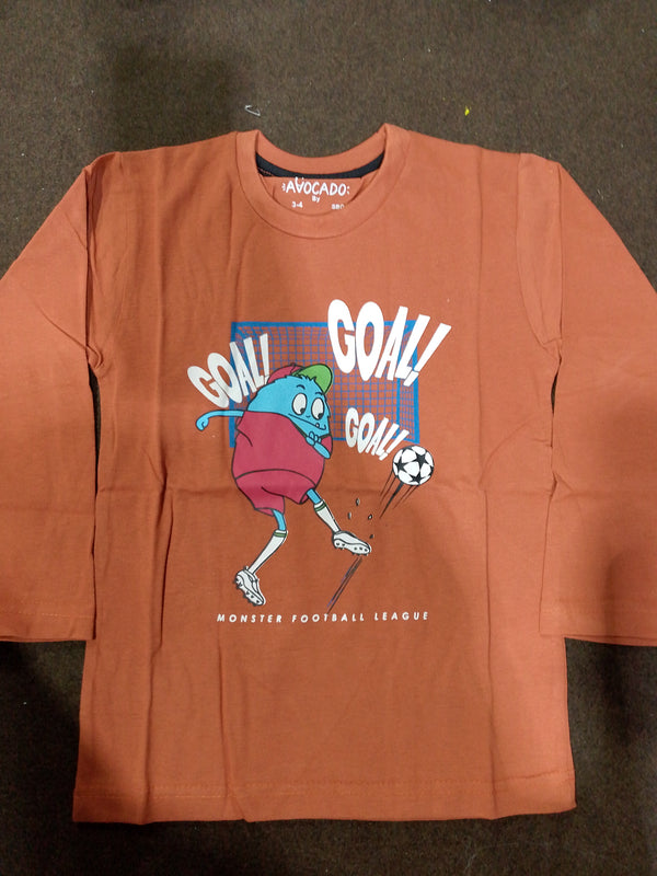 Orange GoalFull Sleeves T-Shirt