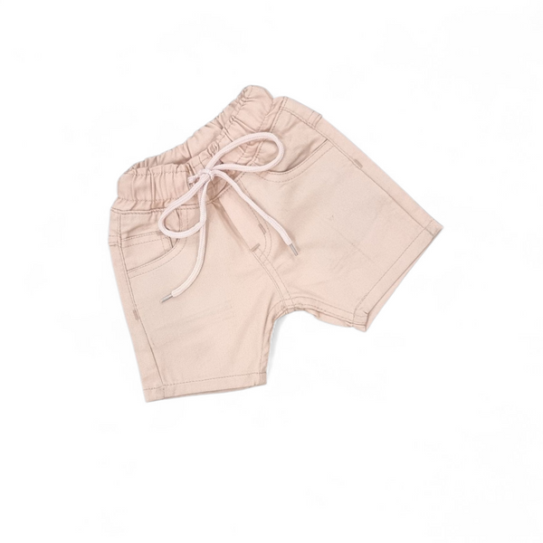 Peach Cotton Jeans Short