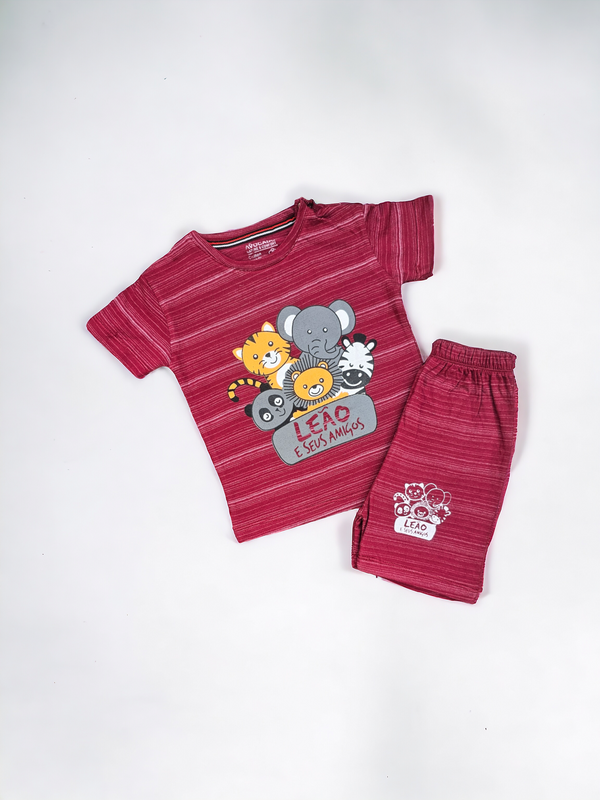 Maroon Safari Friends Infant Pair