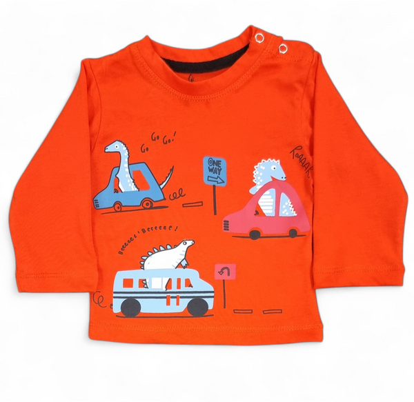 Dino Road Trip Full Sleeves Tee Infant