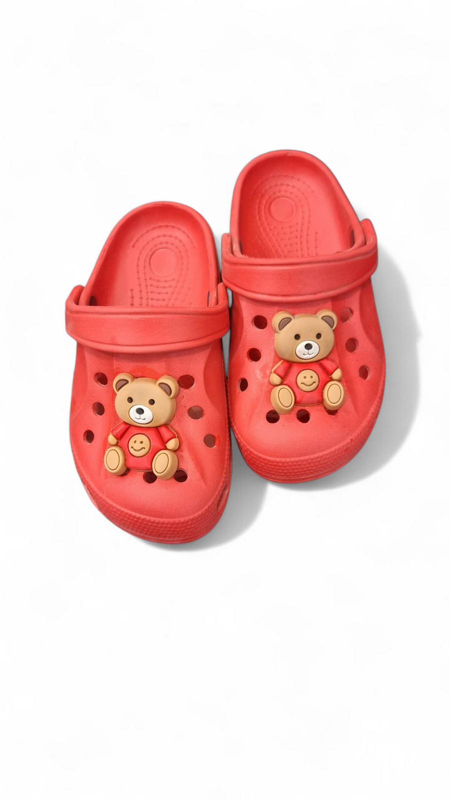 Brown Teddy Red Crocs