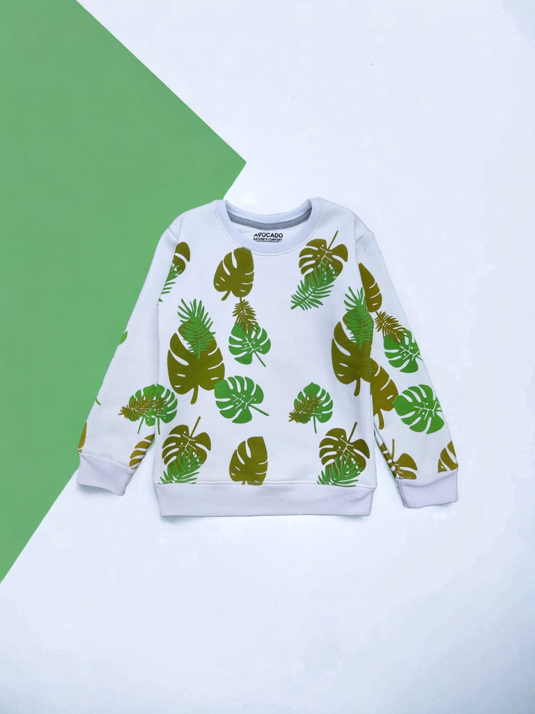 Green leaf Sweatshirt Winter Fleece Sweatshirt