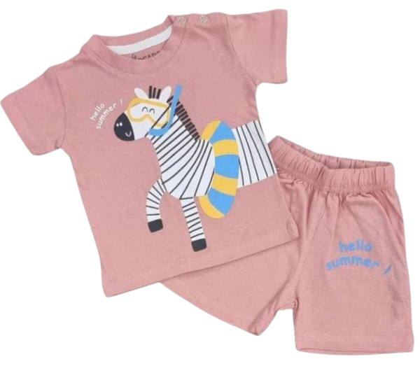 Zebra Splash Tee & Short Infant