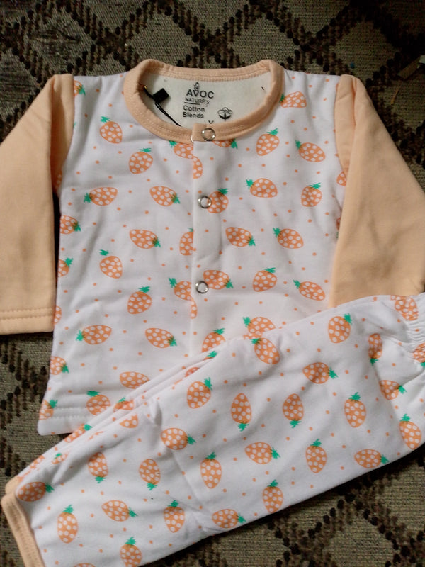 Pineapple Orange All Over Winter Shirt & Trouser Infant