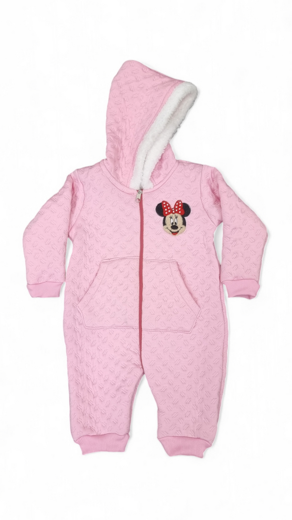 Minnie Baby Pink Winter Romper