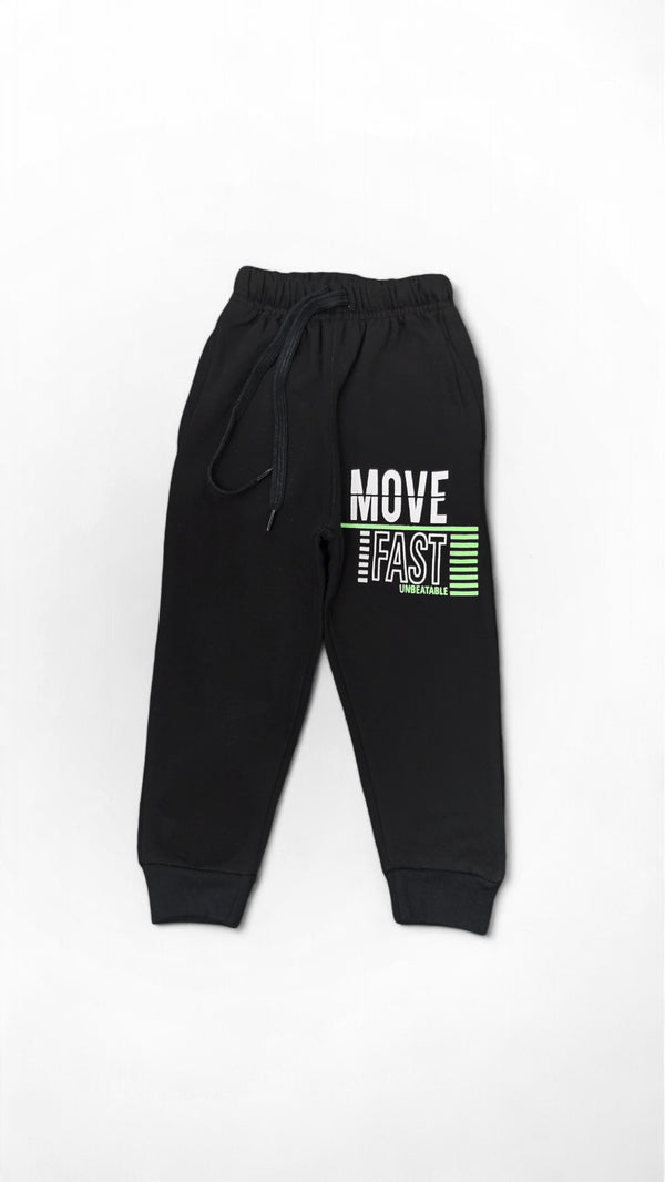 Move Fast Black Fleece Trouser