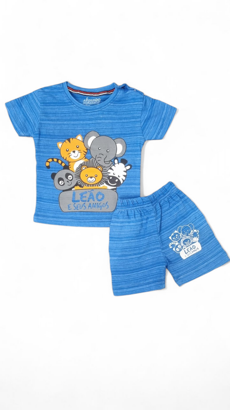 Maroon Safari Friends Blue Infant Pair