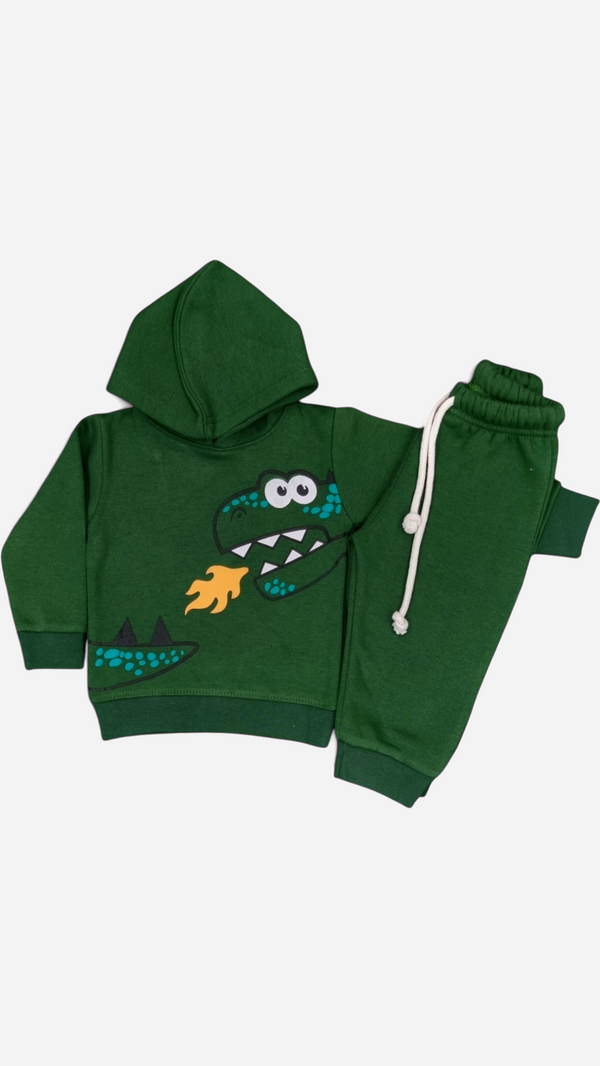 Dinosaur With Fire Fleece Sweatshirt & Trouser Infant