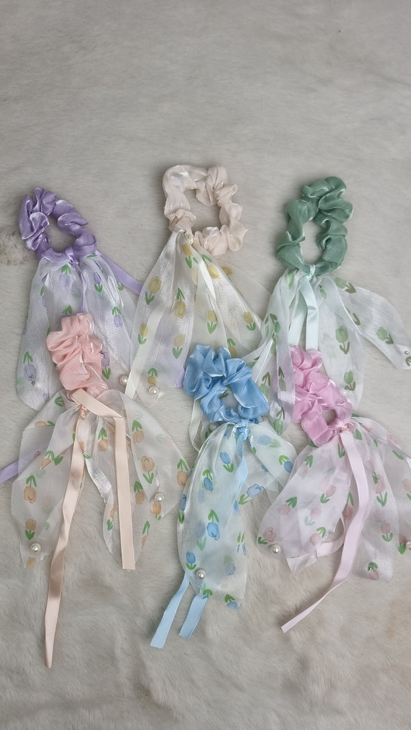 Blossom Scrunchie with Bow
