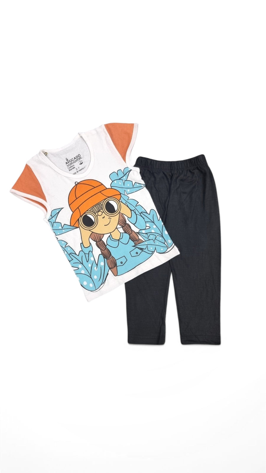 Jungle Girl  Tee & Black Basic Tights