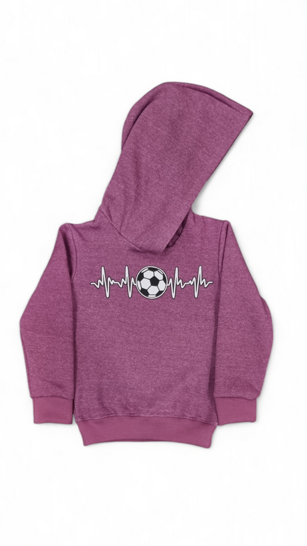 Soccer Heartbeat Fleece Hoodie