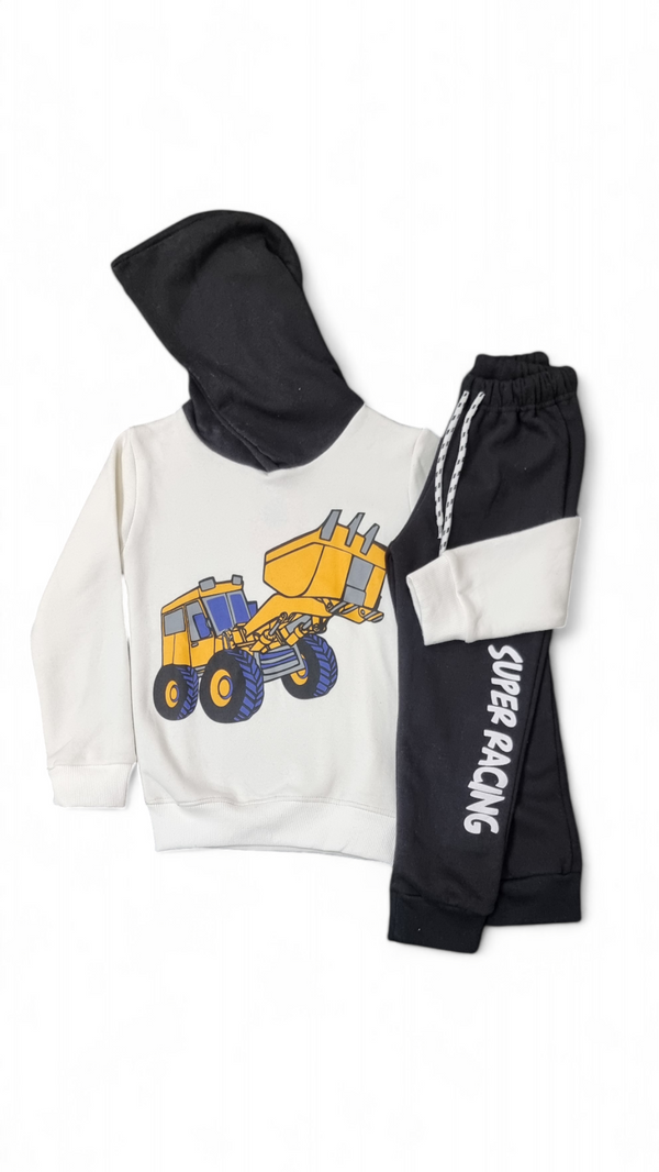 Truck Graphic Fleece Hoodie & Super Racing Trouser