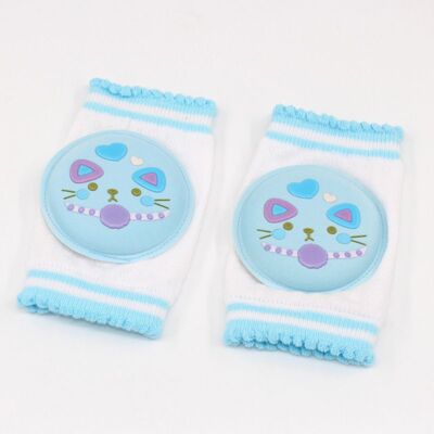 Cute Kitty Sky Blue Knee Pad