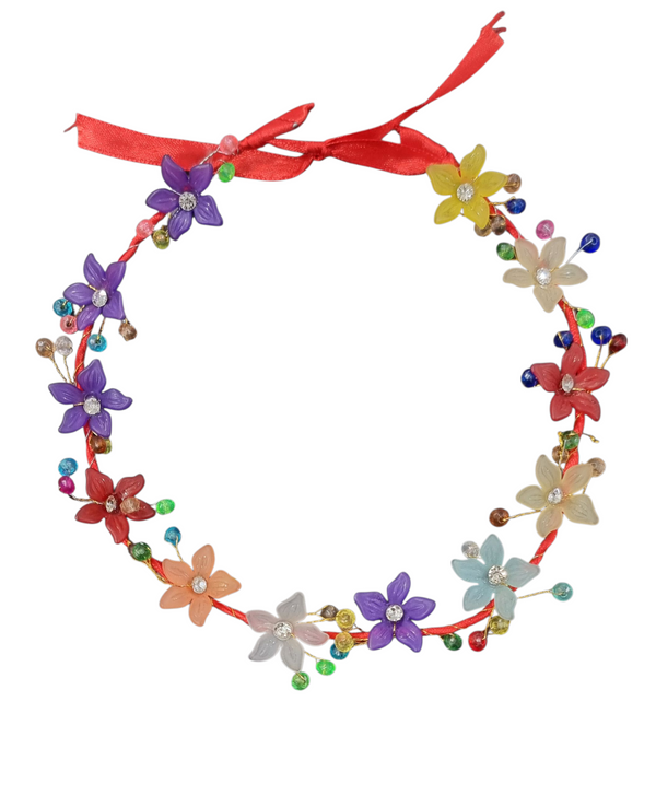 Floral Pearl Baby Red Hairband