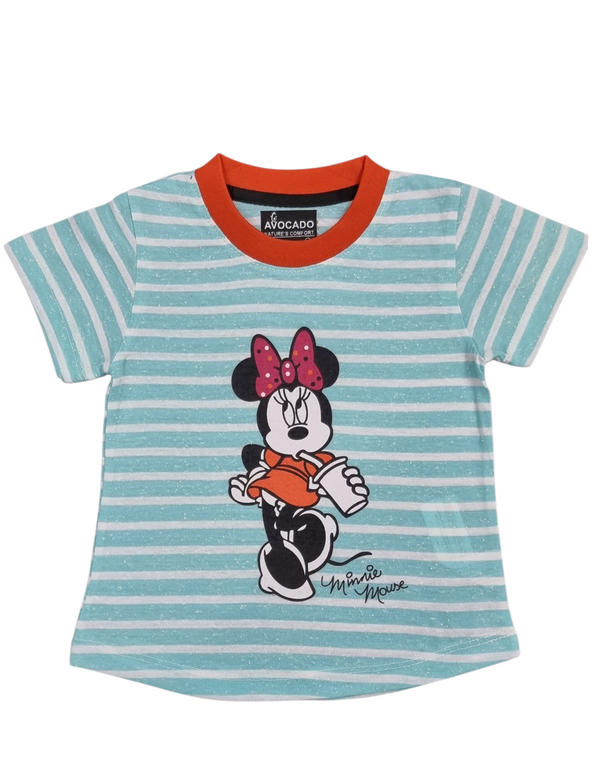 Minnie Mouse Sky Blue Striped Tee