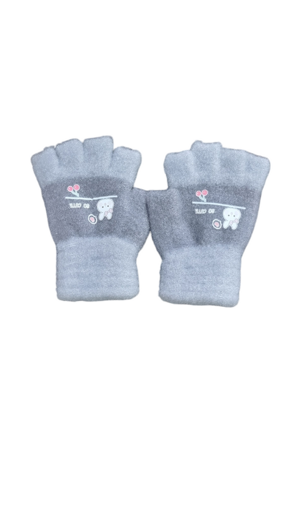 So Cute Fluffy Fingerless Panel Gloves